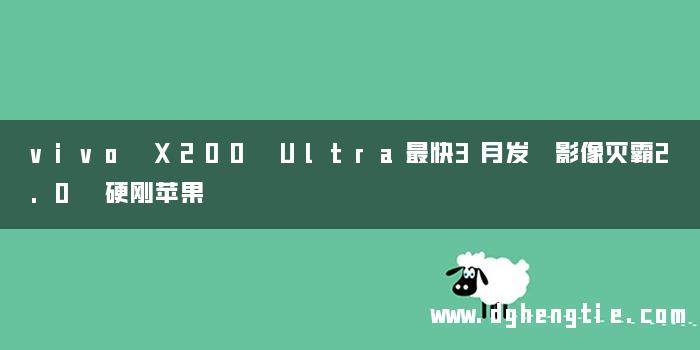 vivo X200 Ultra最快3月发 影像灭霸2.0 硬刚苹果